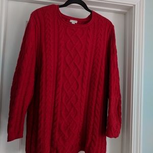 J.Jill Chenille Cable Sweater